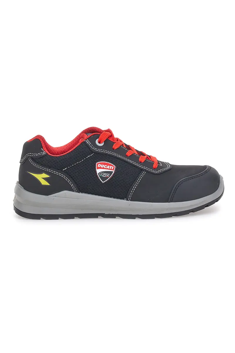 Scarpe antinfortunistiche nere personalizzate Ducati Corse metal free Diadora Speedy Race Low S1PS