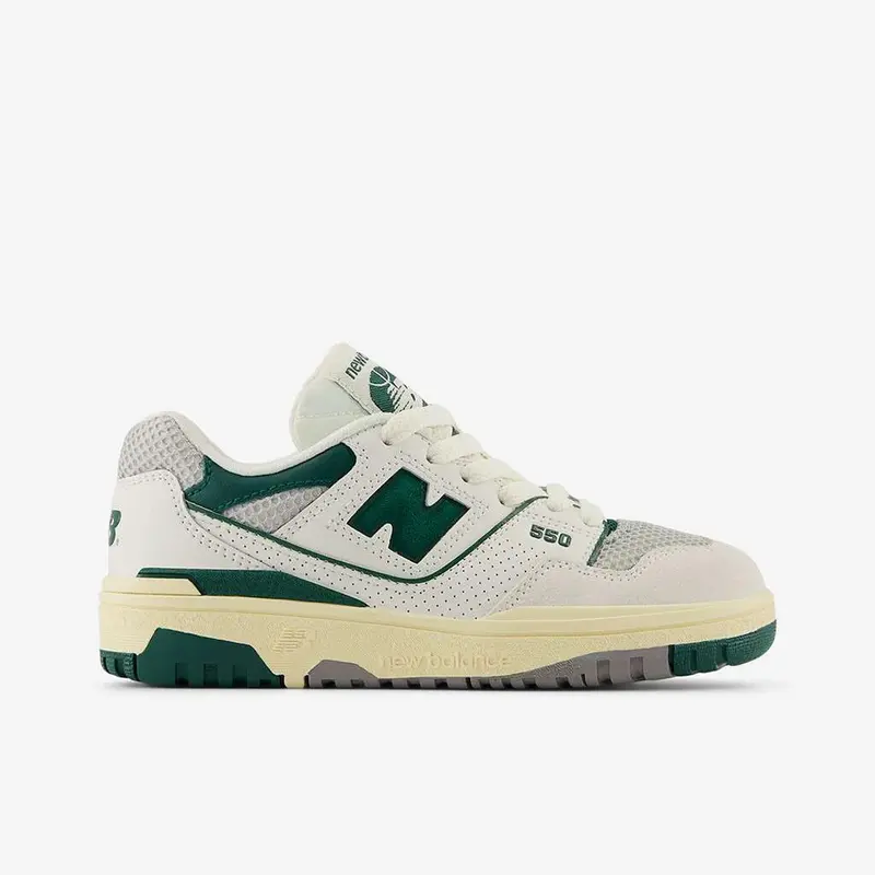SCARPE BAMBINO NEW BALANCE 550 WHITE GREEN VINTAGE