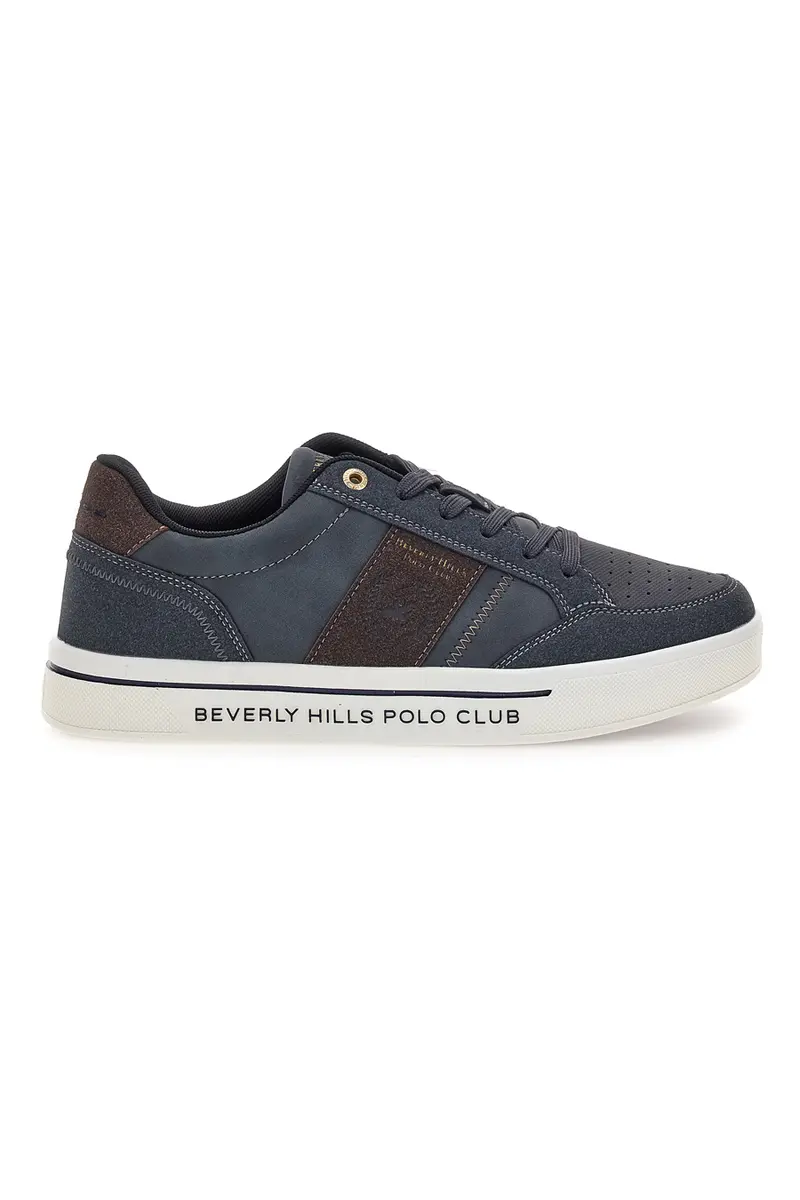 Scarpe da uomo grigio scuro con dettagli a contrasto Beverly hills polo club DANIEL ORTEGA MIX