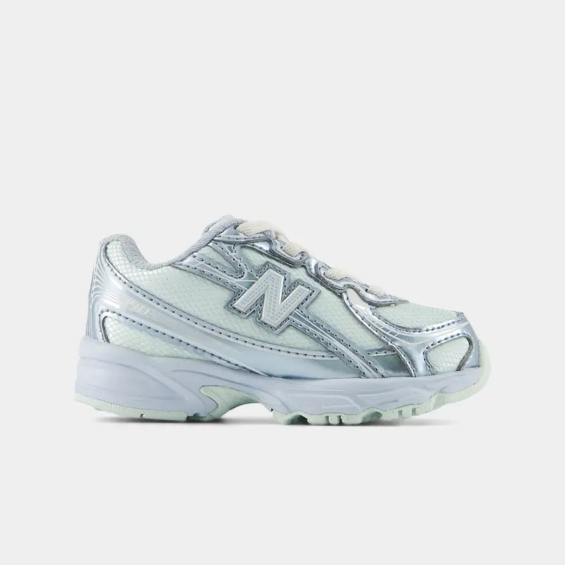 SCARPE NEW BALANCE 740 BUNGEE LACE BAMBINO SILVER METALLIC