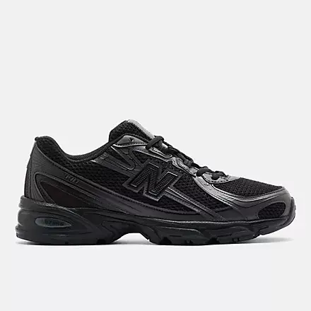SCARPE NEW BALANCE 740 TRIPLE BLACK U740BO2 NERO UOMO RUNNING STYLE