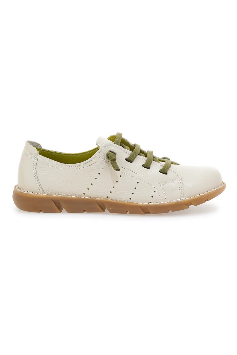 Scarpe Stringate Bianche In Vera Pelle Pittarello Tierra 30234