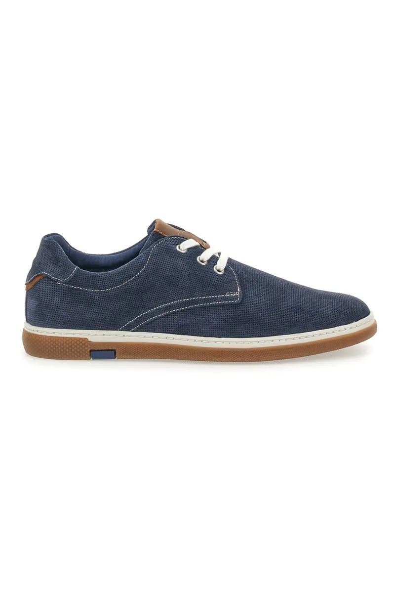Scarpe Stringate Blu con Tomaia Traforata in Pelle PITTARELLO ECO 200012