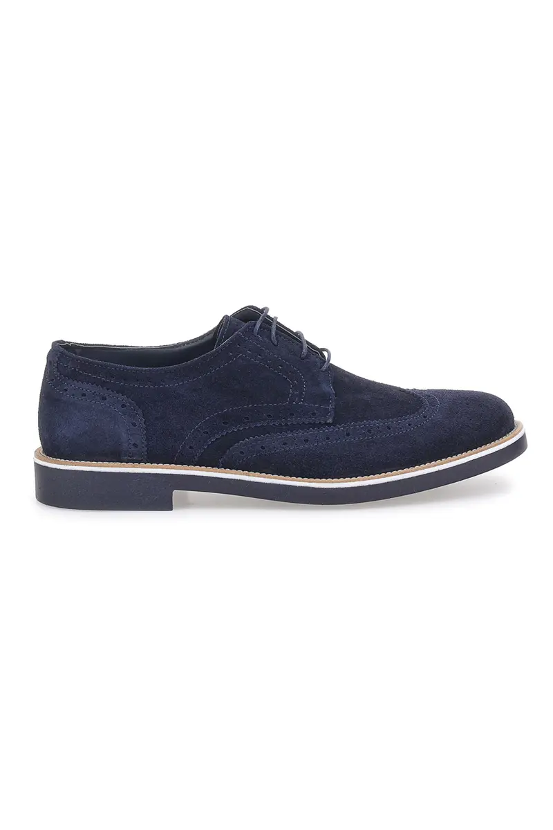 Scarpe Stringate Blu In vera Pelle Scamosciata Pittarello 1112