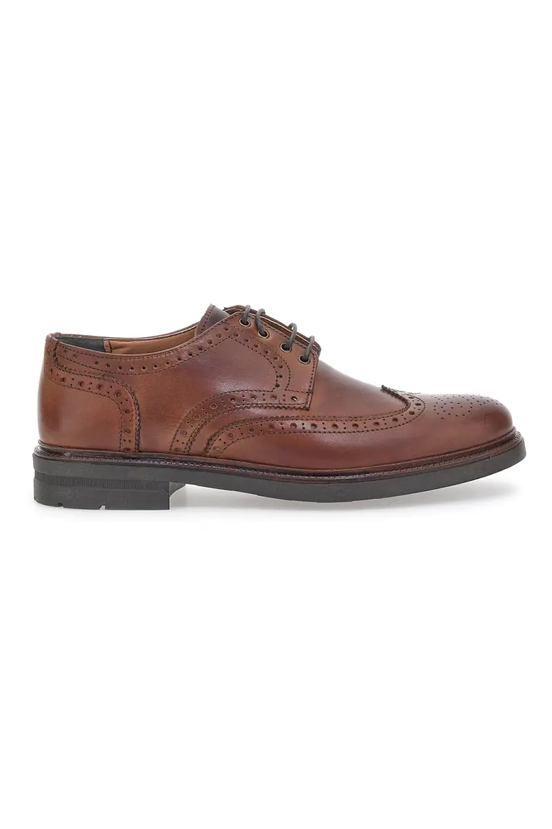 Scarpe Stringate Claremorris 224 Marroni Vera Pelle
