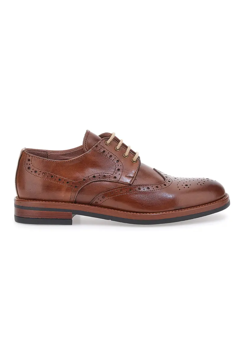Scarpe Stringate Marroni In Vera Pelle Made in Italy Pittarello Class 06