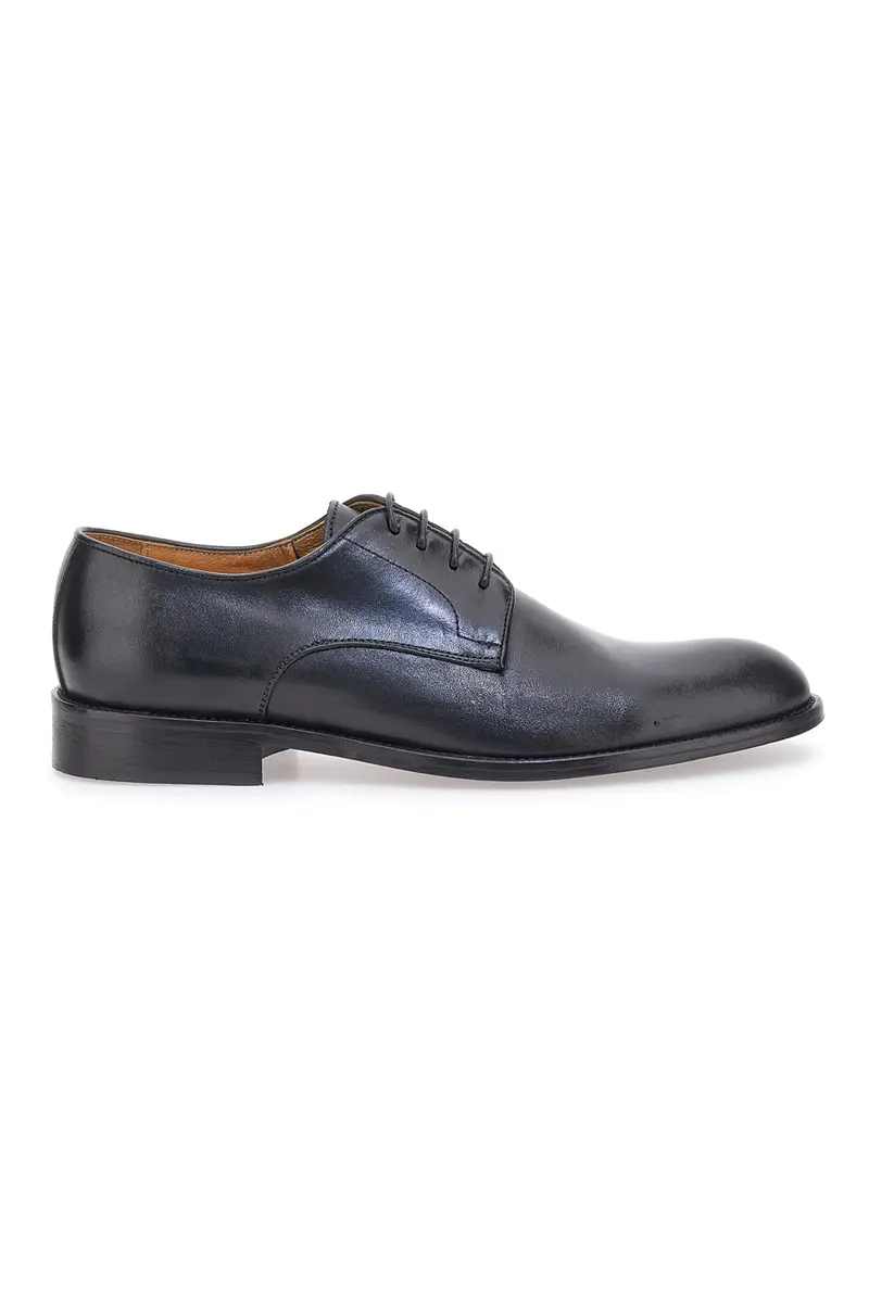Scarpe Stringate Vera Pelle Nera Pittarello Plus 734
