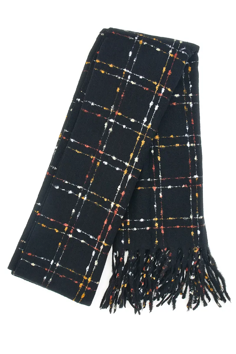 Sciarpa nera fantasia a quadri calda Roncato 46,003,52