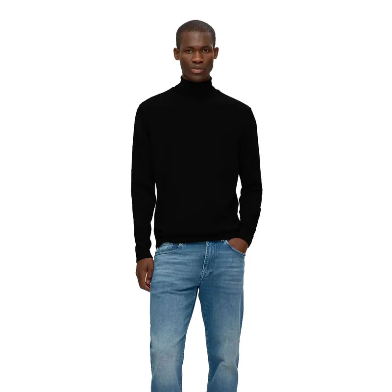 SELECTED HOMME MAGLIONCINO TRAY MANICA LUNGA E COLLO ALTO UOMO 16094653 BLK