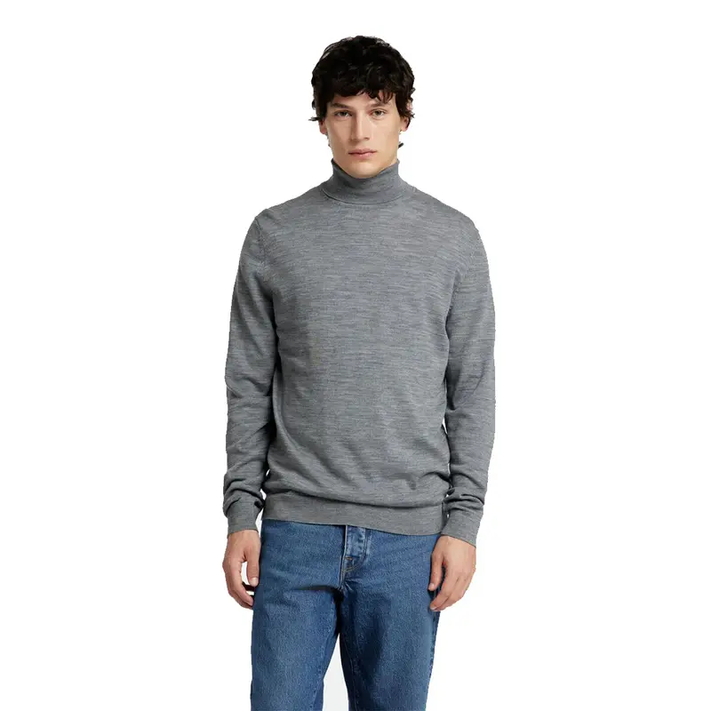 SELECTED HOMME MAGLIONCINO TRAY MANICA LUNGA E COLLO ALTO UOMO( MEDIUM GREY MELANGE) 16094653 MGM