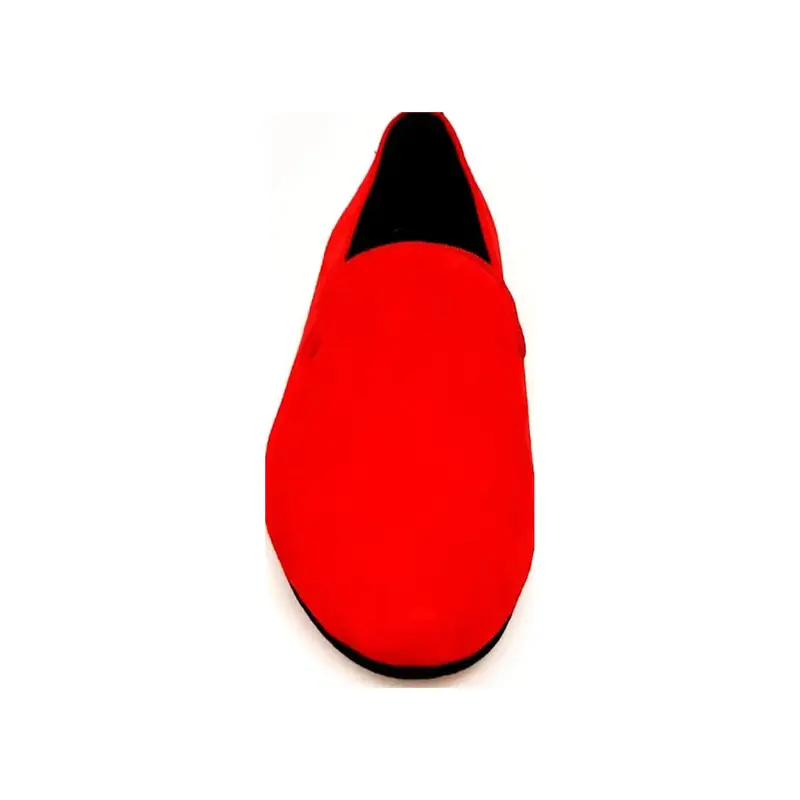 Serse (800) - Mocassino da Ballo Salsa Uomo in Camoscio Rosso