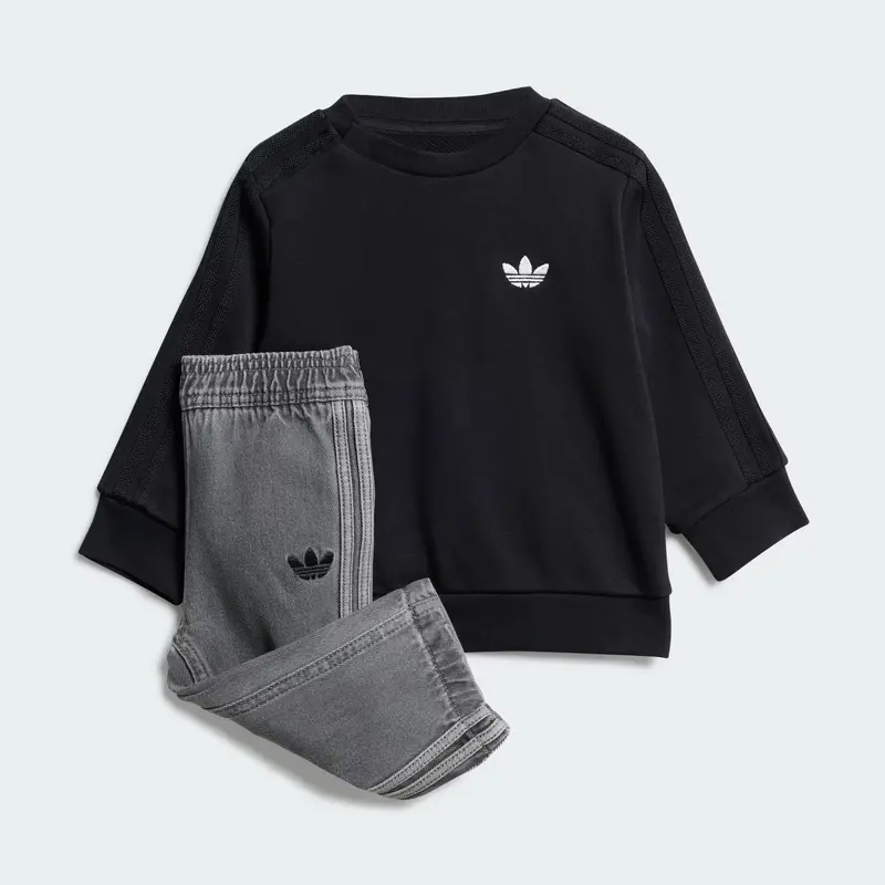 SET ADIDAS ORIGINALS CREW DENIM – NERO / GRIGIO – JY3545