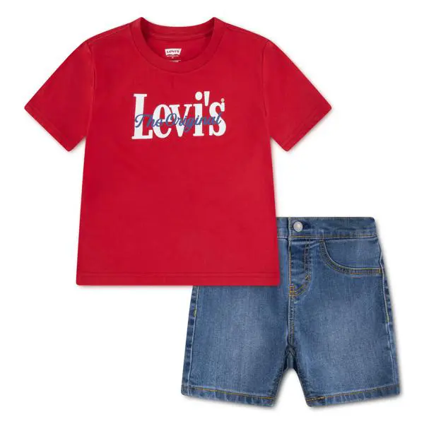 SET LEVI'S® T-SHIRT LOGO & DENIM SHORTS
