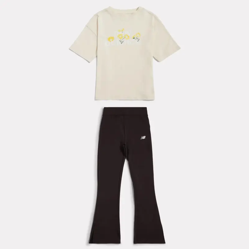 SET NEW BALANCE T-SHIRT E PANTALONI SVASATI BAMBINA