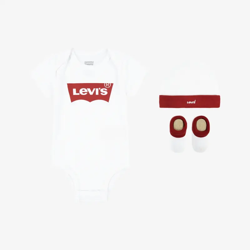 SET REGALO LEVI'S® NEONATO BODY, CAPPELLINO E BABBUCCE