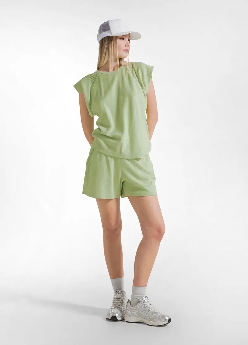 SHORTS IN FELPA FRENCH TERRY GIALLO