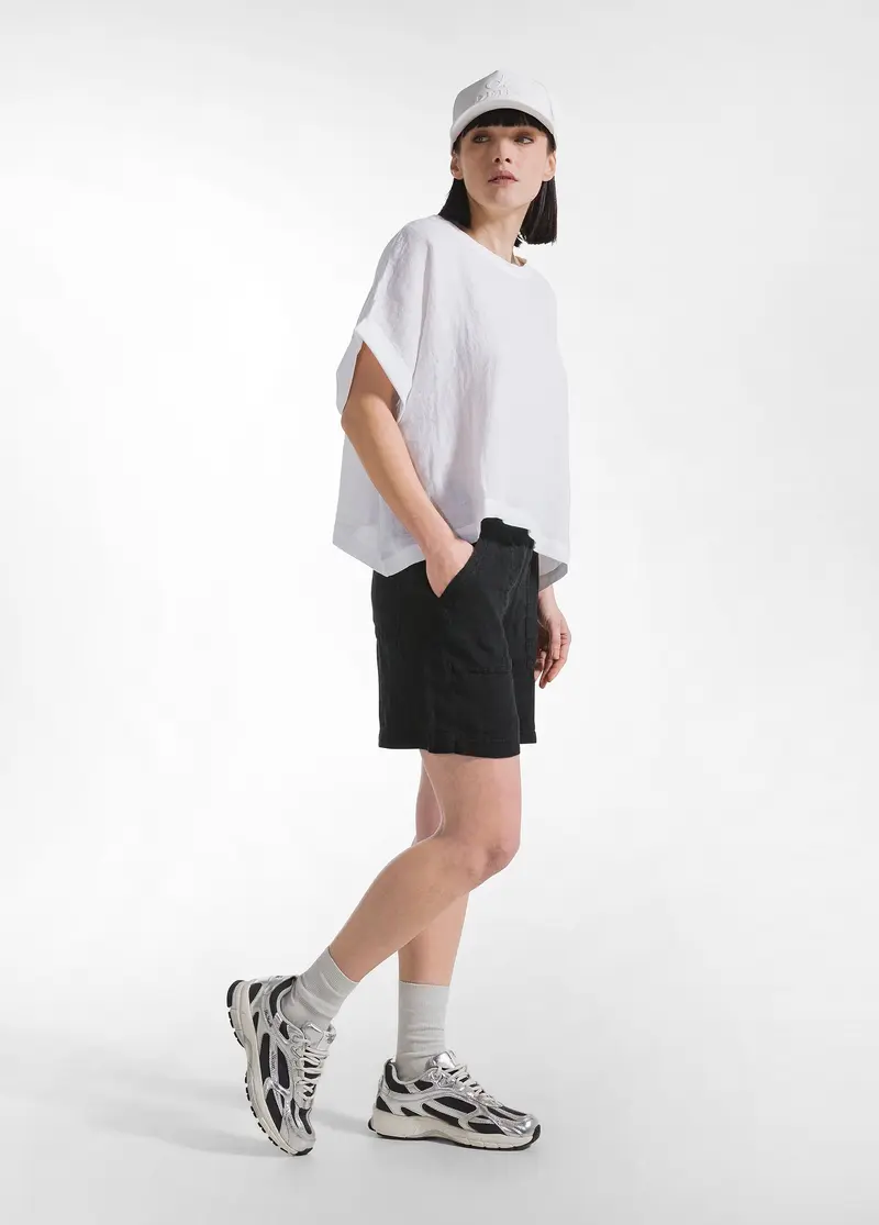 SHORTS IN LINO NERO