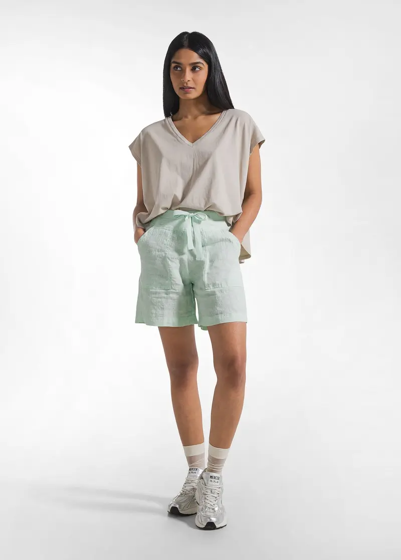 SHORTS IN LINO VERDE