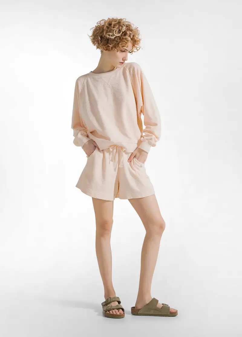 SHORTS IN SPUGNA ROSA