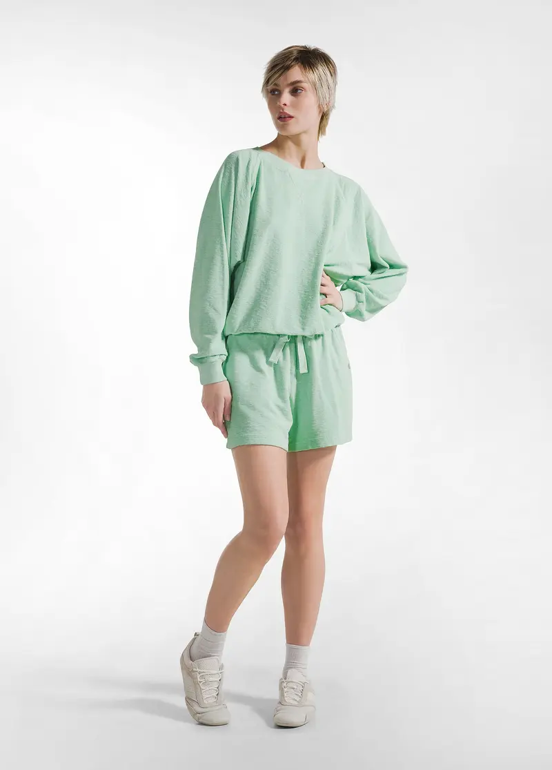 SHORTS IN SPUGNA VERDE