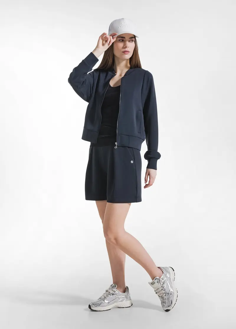 SHORTS PLISSETTATI IN MODAL SOFT TOUCH NERO