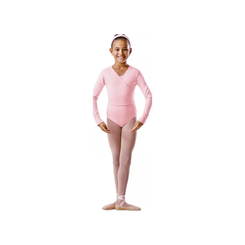 Silvya (RD) - Scaldacuore Incrociatino in Morbido Cotone Lycra Bielastico Manica Lunga Bambina