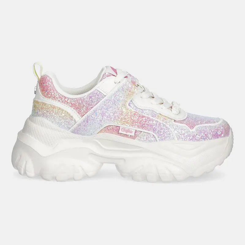 SNEAKER PLATFORM DONNA BUFFALO BLISS ONE GLAM GLITTER IRIDESCENTI