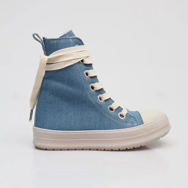SNEAKERS ALTE GEOSELIN THEATER DENIM BLU EFFETTO JEANS STREETWEAR UNISEX