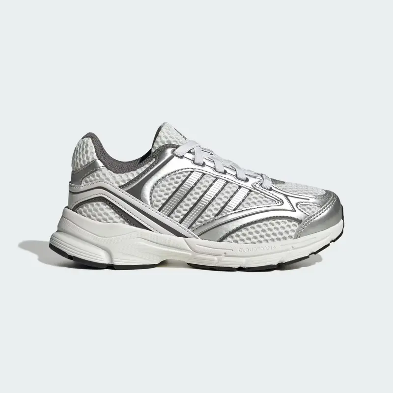 SNEAKERS BAMBINI ADIDAS SPIRITAIN BIANCO E ARGENTO METALLIZZATO