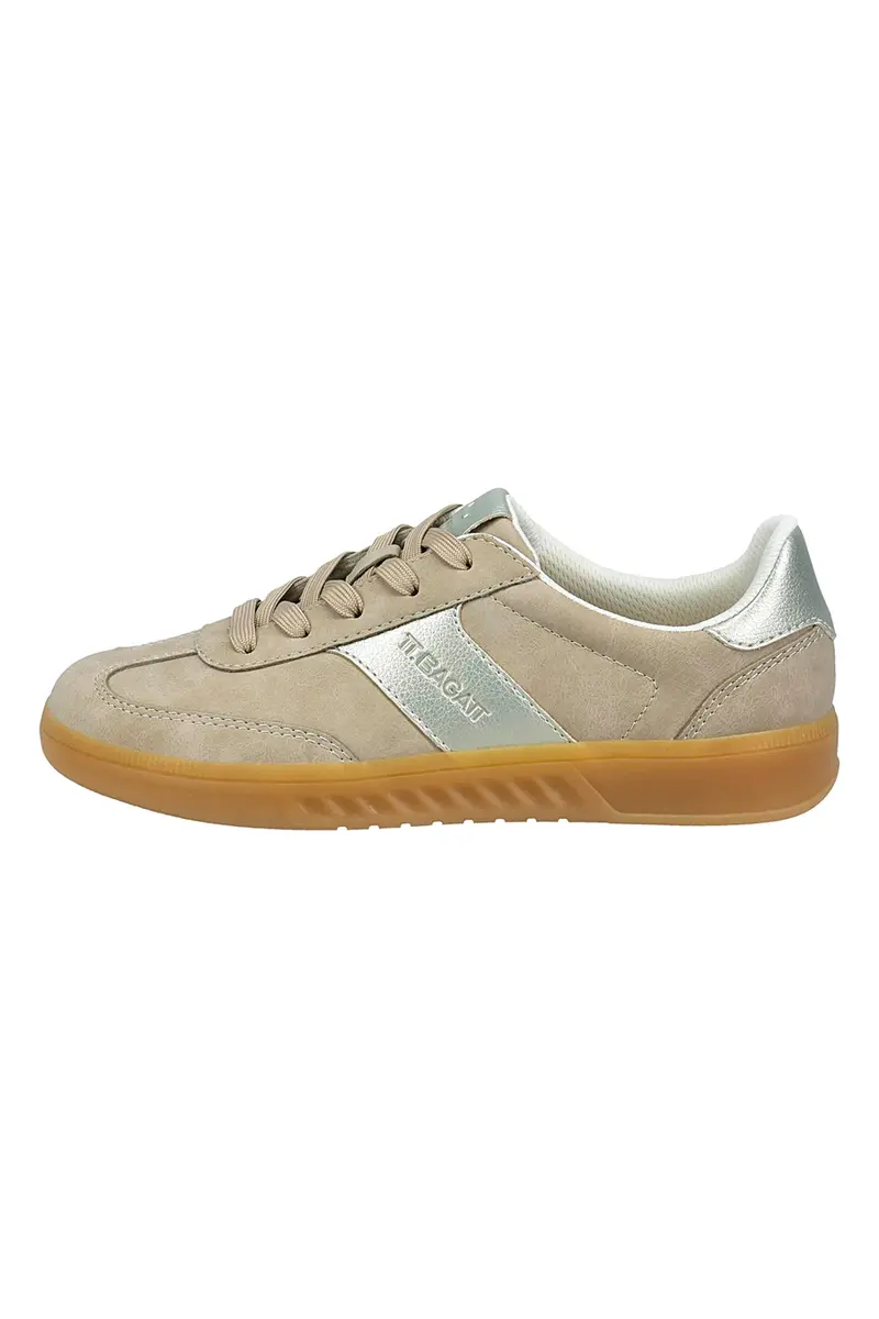 Sneakers Beige con Inserti con Effetto Metallizzato Bagatt D35AQJ025550