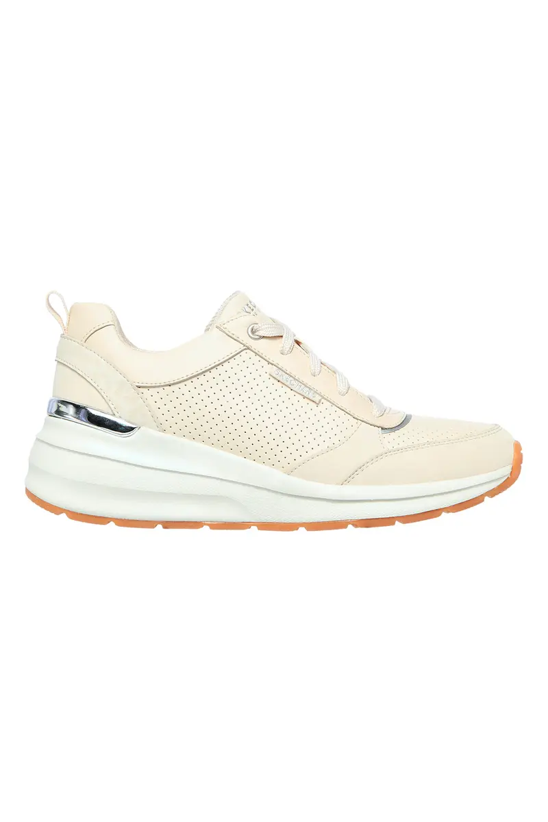 Sneakers beige con tomaia traforata e Memory Foam Skechers Billion Subtle Spots