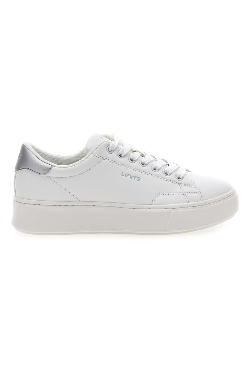 Sneakers Bianche con Dettaglio Posteriore Argento LEVI'S AMBER