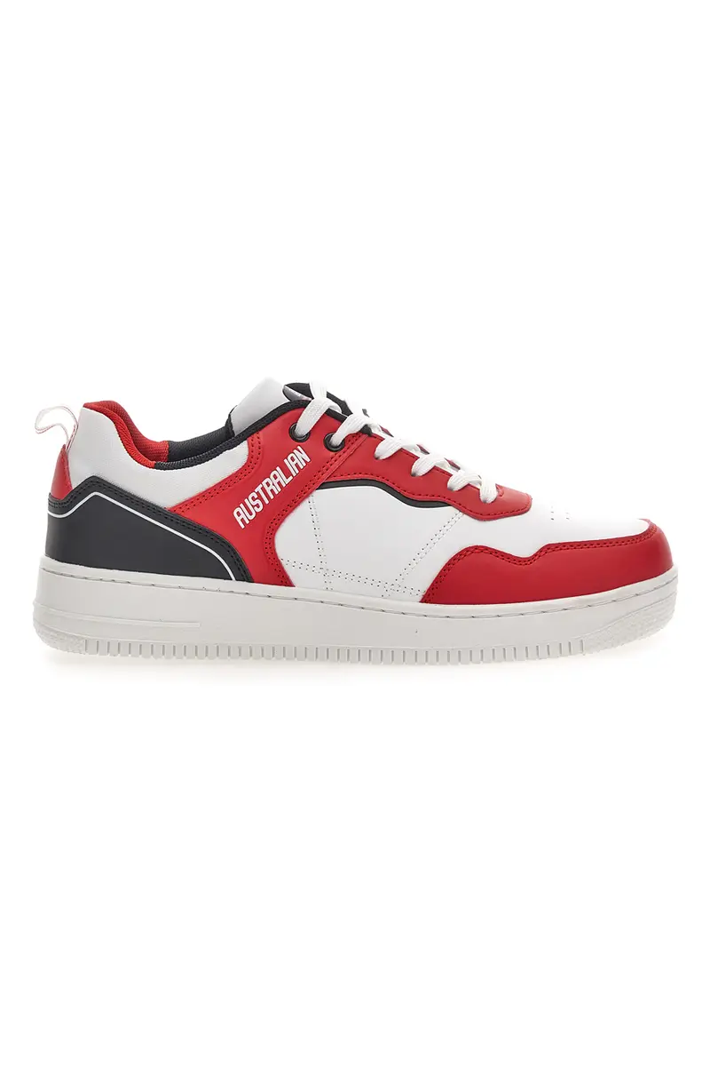 Sneakers Bianche e Rosse Australian 630