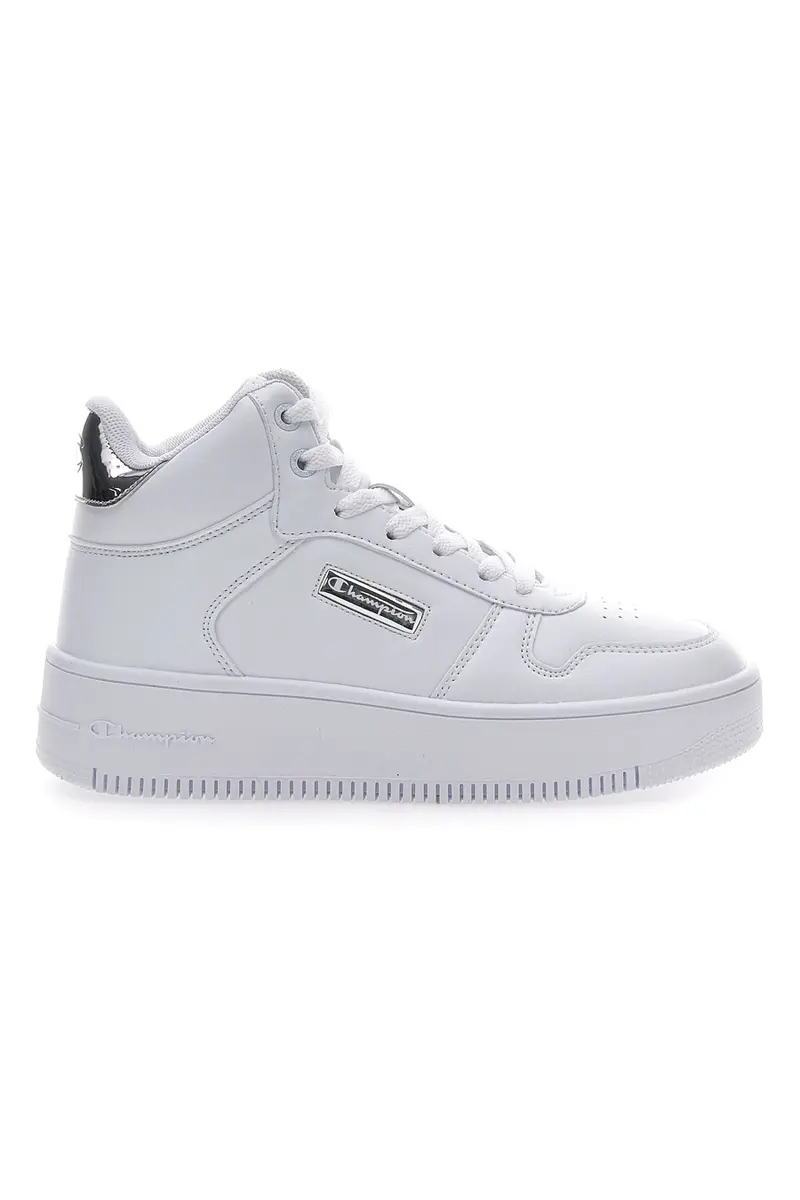 Sneakers con Flatform Champion Rebound Plat Mid Metal Bianche
