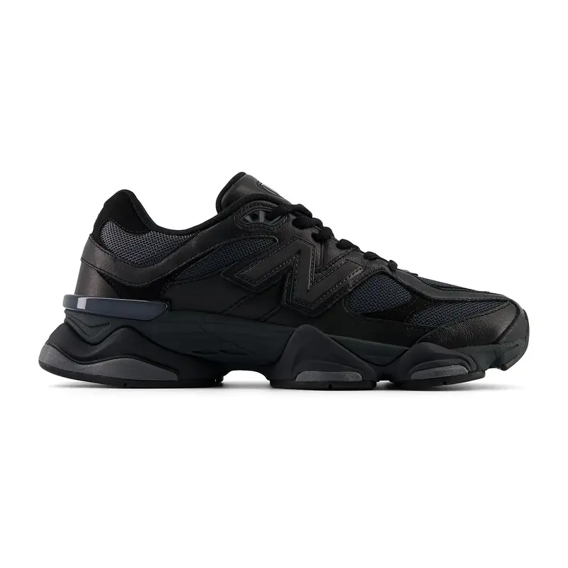 SNEAKERS DONNA NEW BALANCE 9060 TRIPLE BLACK PELLE E MESH U9060NR1