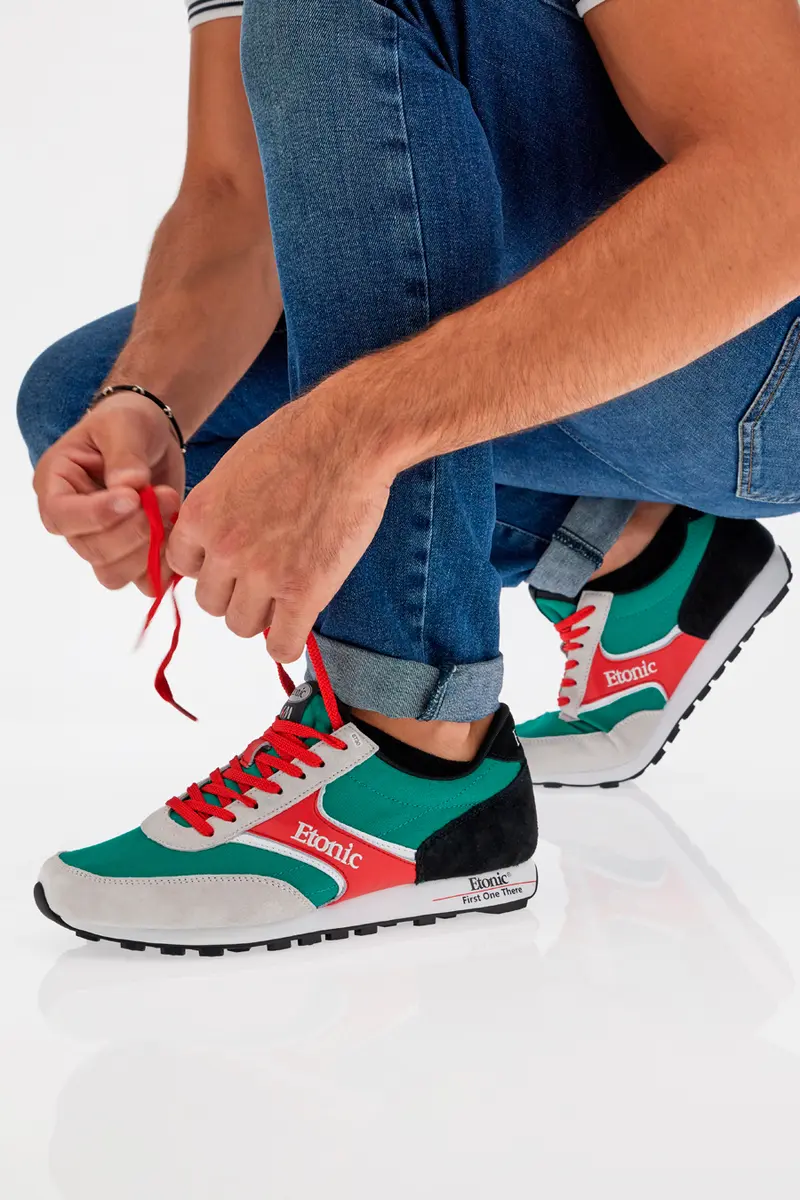 Sneakers Etonic 20220 da Uomo Verde Rossa e Nera