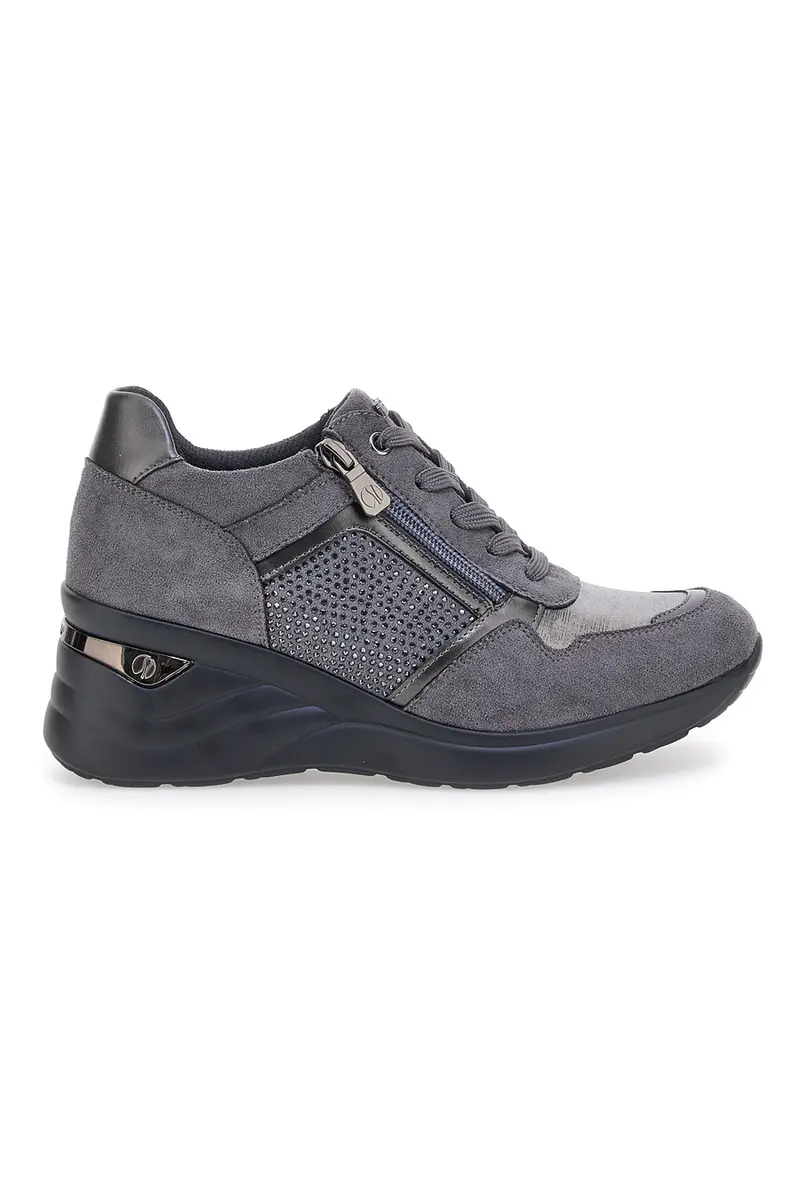Sneakers grigie con Lacci e Platform INBLU IN402025