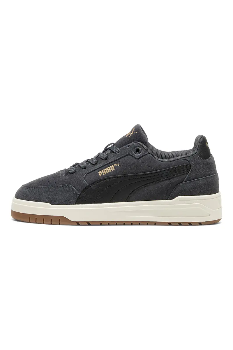 Sneakers grigio scuro in tessuto scamosciato con suola beige Puma Shuffle Downtown SD