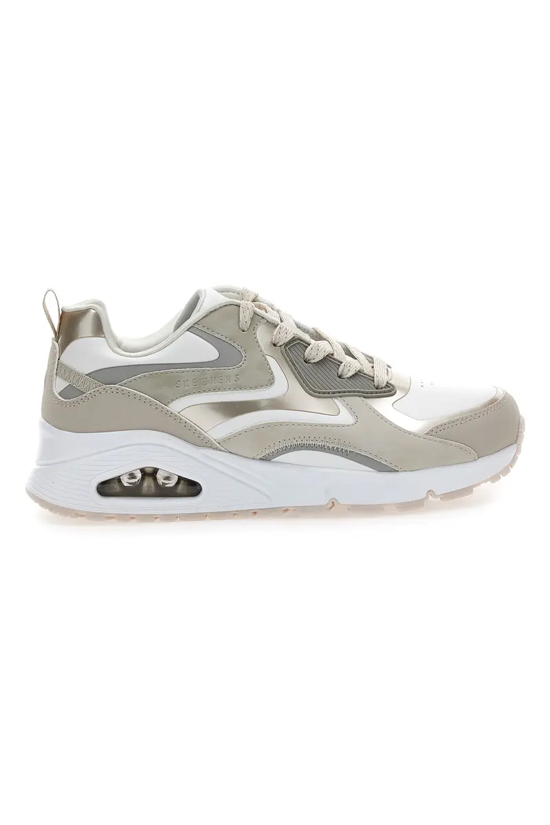 Sneakers natural con dettagli metallici e suola Air Skechers Uno Gen1 Color Surge