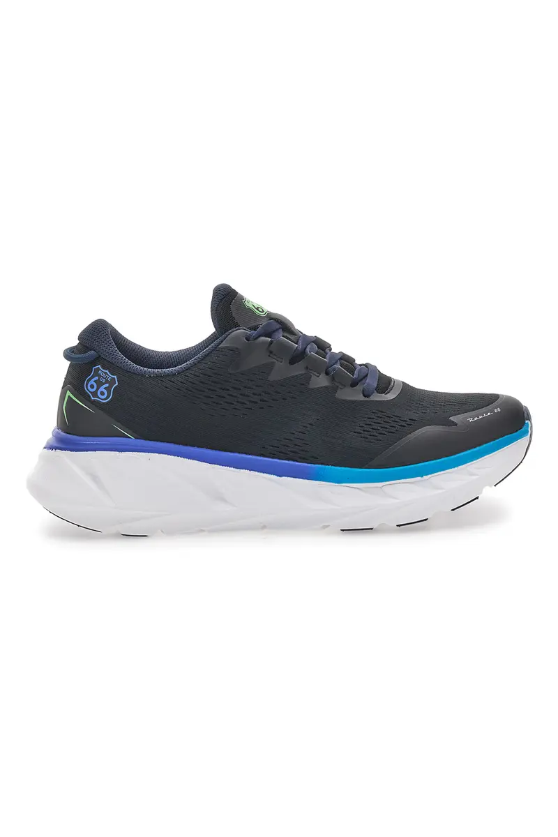 Sneakers nere con suola alta e dettagli fluo ROUTE 66 RO51812