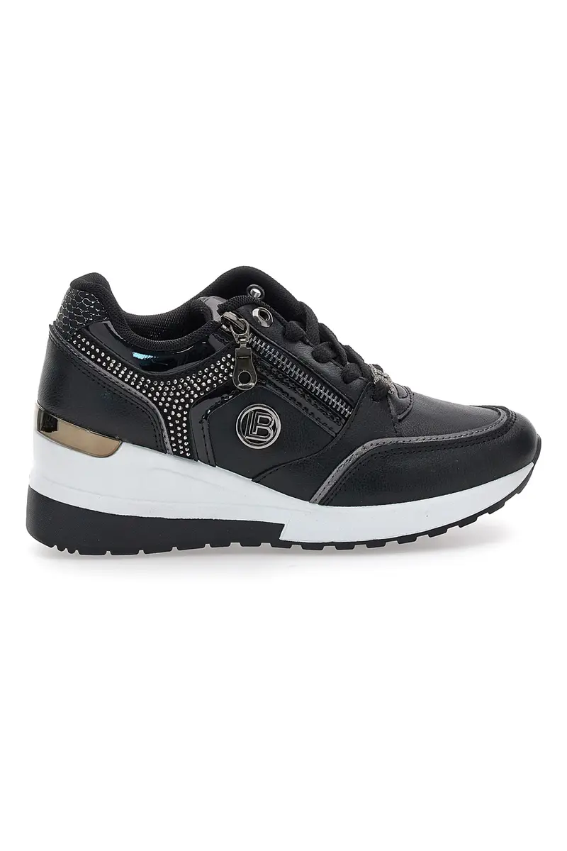 Sneakers nere con zeppa e dettagli oro Laura biagiotti 9250