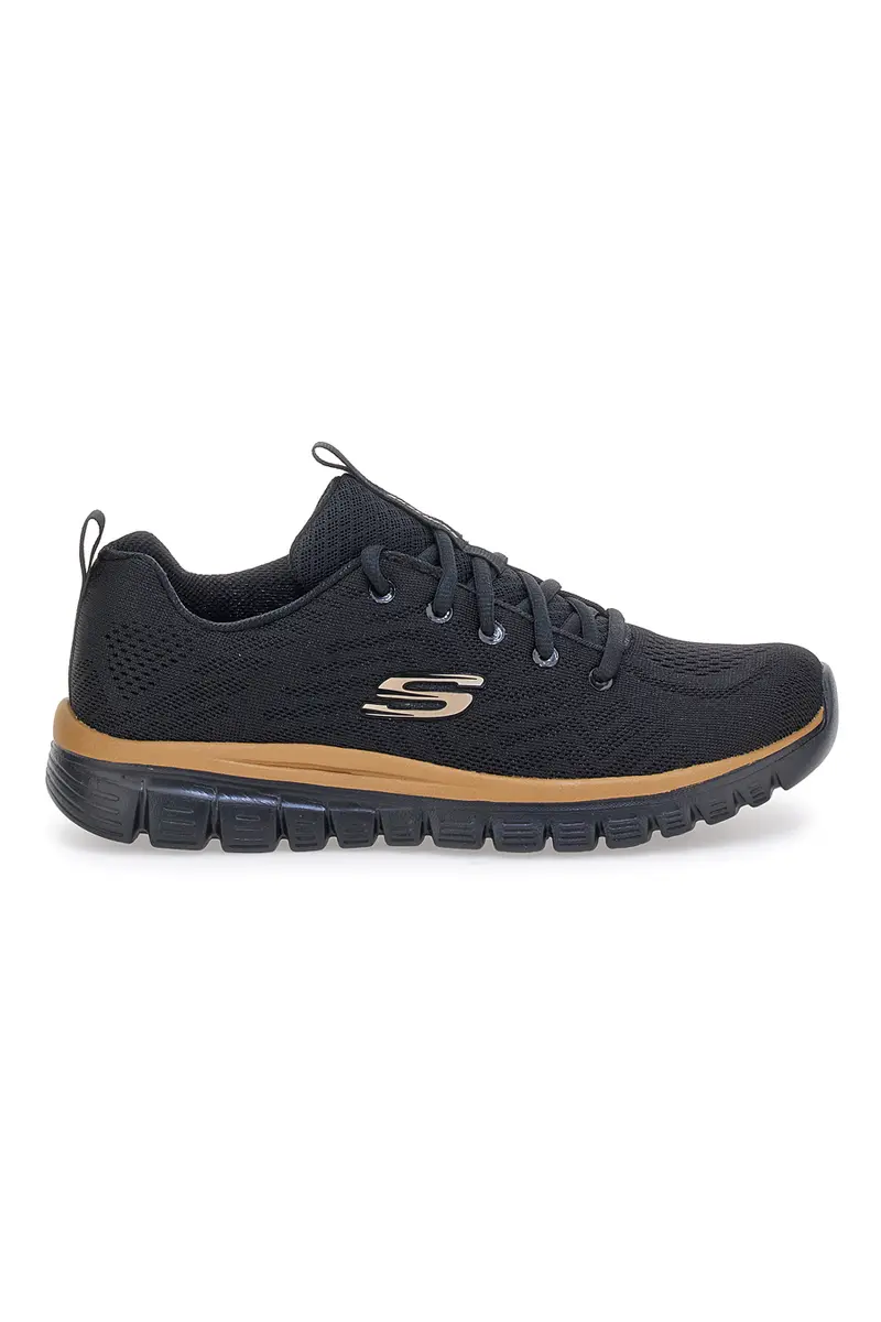 Sneakers nere in mesh con Memory Foam Skechers Graceful Get Connected