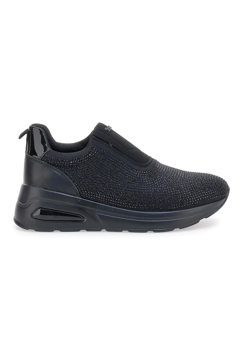 Sneakers nere slip on con brillantini INBLU IN385014