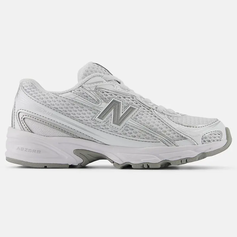 SNEAKERS NEW BALANCE 740 KIDS BIANCO ARGENTO BAMBINI E RAGAZZI