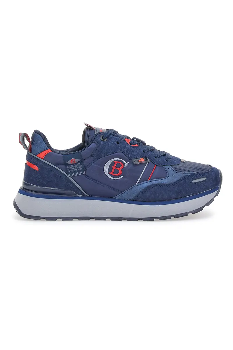 Sneakers Platform Cotton Belt Clinton Bicolore Blu