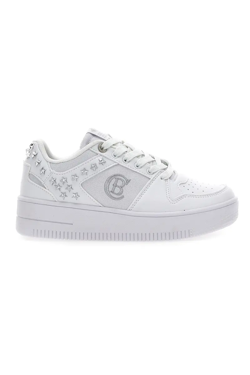 Sneakers Pltform Cotton Belt Axel Bianche