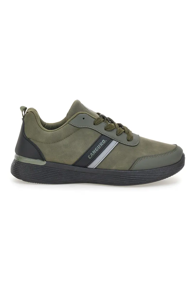 Sneakers verdi con inserti neri e suola flessibile Canguro CA1241