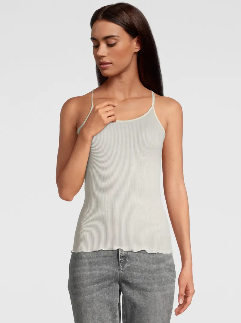 Spaghetti Top in Wool and Silk 3420