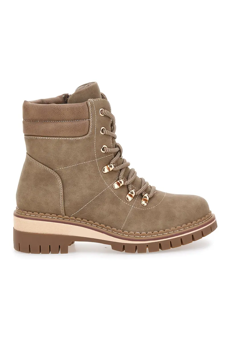 Stivaletti taupe con suola carrarmato Altemberg 1