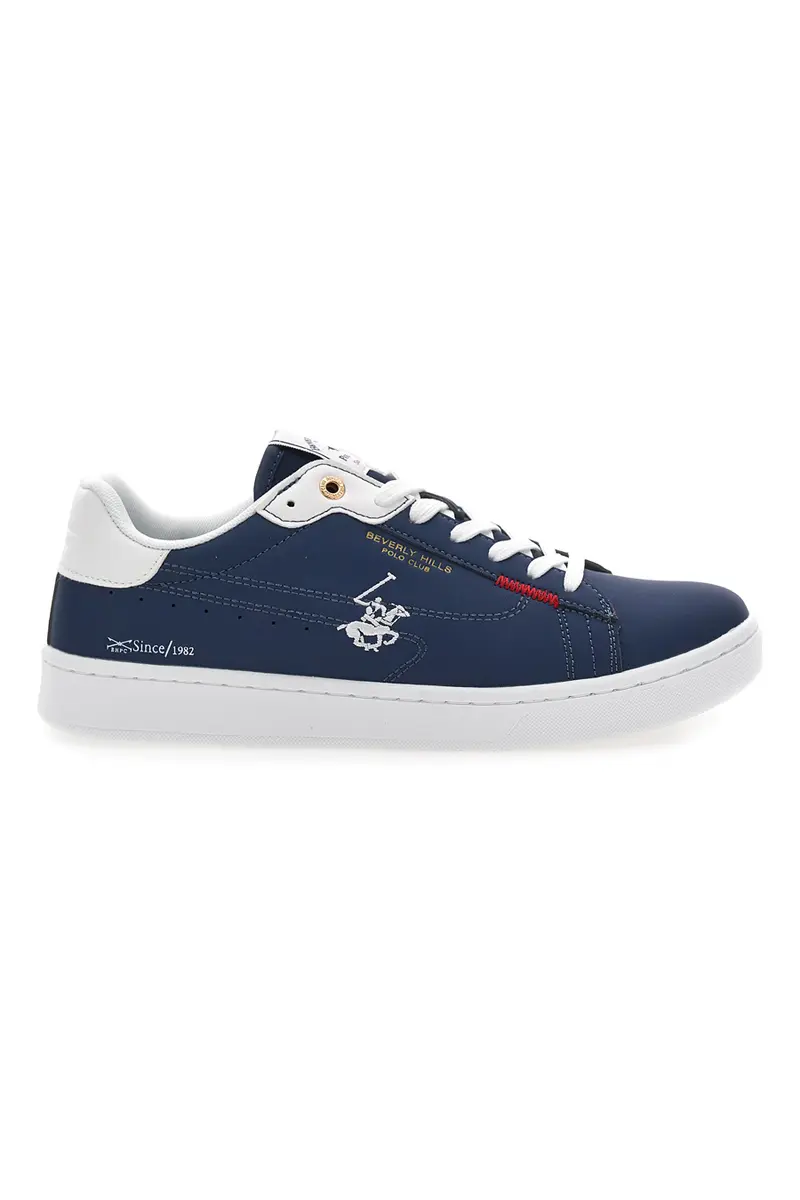 Stringate Blu con Loghi a Contrasto Bianchi BEVERLY HILLS POLO CLUB BHM514010